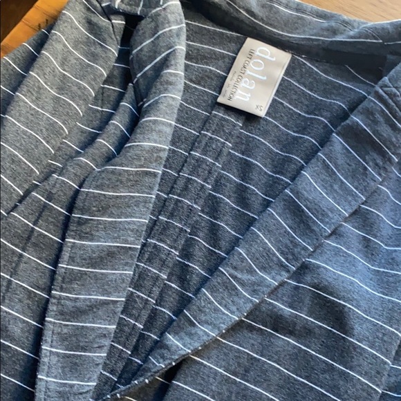 Gray sweatshirt horizontal striped blazer - Picture 3 of 3